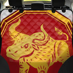 Chinese Ox Zodiac Symbol Print Pet Car Back Seat Cover