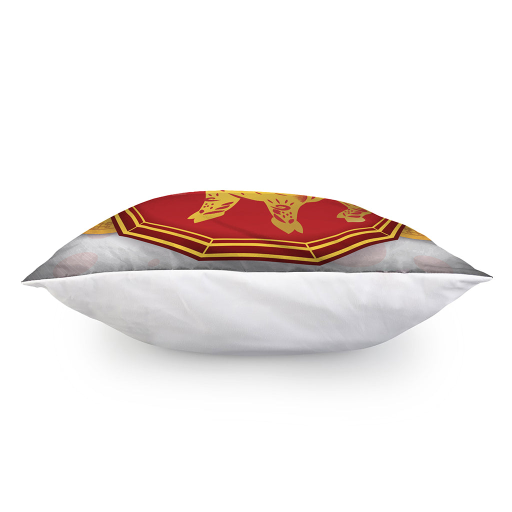 Chinese Ox Zodiac Symbol Print Pillow Cover