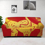 Chinese Ox Zodiac Symbol Print Sofa Cover