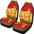 Chinese Ox Zodiac Symbol Print Universal Fit Car Seat Covers