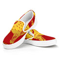 Chinese Ox Zodiac Symbol Print White Slip On Sneakers
