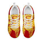 Chinese Ox Zodiac Symbol Print White Sneakers