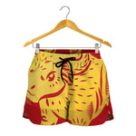 Chinese Ox Zodiac Symbol Print Women's Shorts