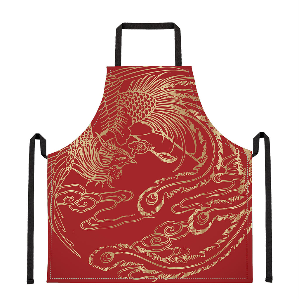 Chinese Phoenix Print Apron