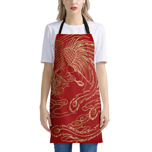 Chinese Phoenix Print Apron