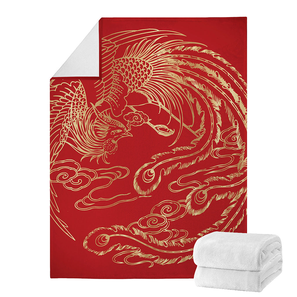 Chinese Phoenix Print Blanket