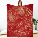 Chinese Phoenix Print Blanket