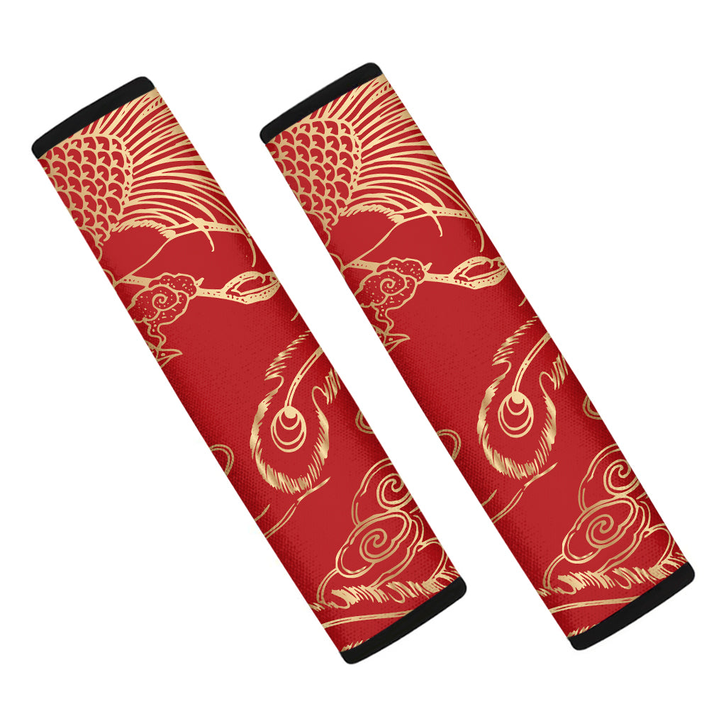 Chinese Phoenix Print Car Seat Belt Covers