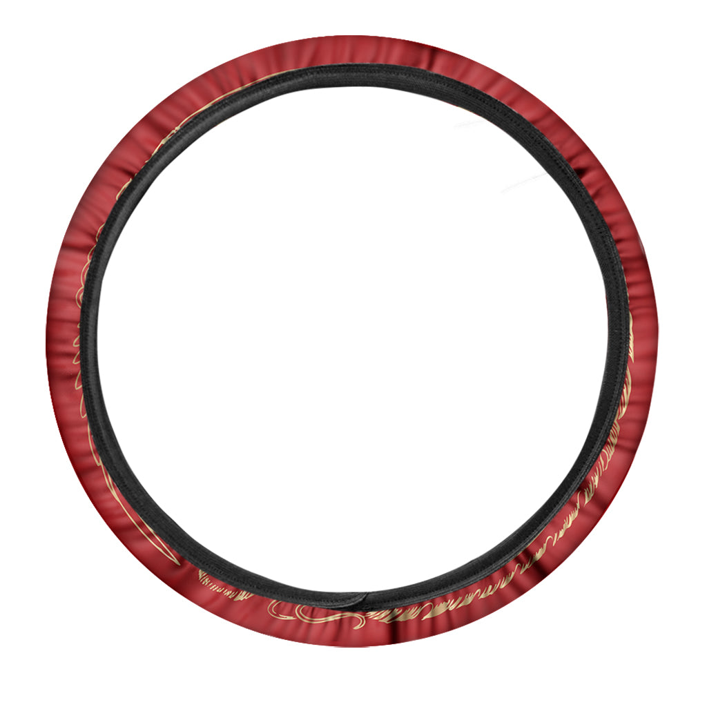 Chinese Phoenix Print Car Steering Wheel Cover