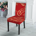 Chinese Phoenix Print Dining Chair Slipcover