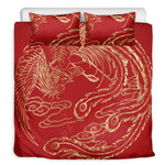 Chinese Phoenix Print Duvet Cover Bedding Set