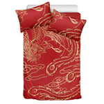 Chinese Phoenix Print Duvet Cover Bedding Set