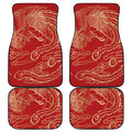 Chinese Phoenix Print Front and Back Car Floor Mats