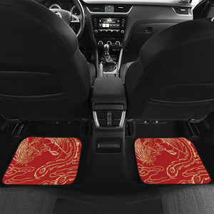 Chinese Phoenix Print Front and Back Car Floor Mats