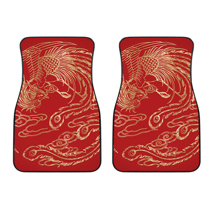 Chinese Phoenix Print Front Car Floor Mats
