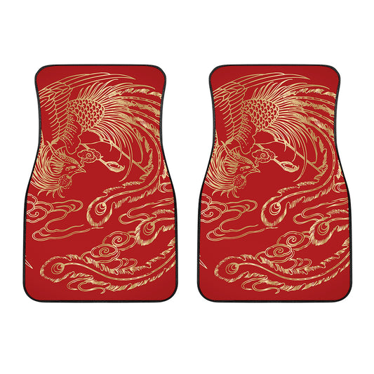 Chinese Phoenix Print Front Car Floor Mats