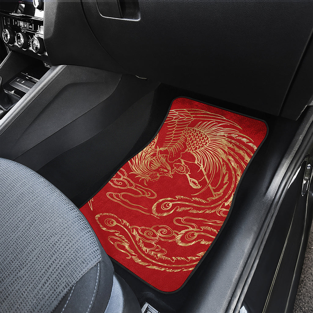 Chinese Phoenix Print Front Car Floor Mats