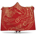 Chinese Phoenix Print Hooded Blanket