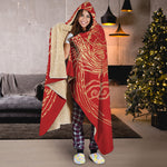 Chinese Phoenix Print Hooded Blanket
