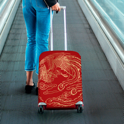 Chinese Phoenix Print Luggage Cover