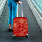 Chinese Phoenix Print Luggage Cover