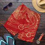 Chinese Phoenix Print Men's Shorts