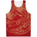 Chinese Phoenix Print Men's Tank Top