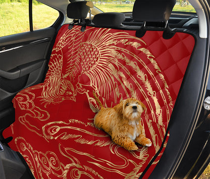 Chinese Phoenix Print Pet Car Back Seat Cover