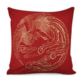 Chinese Phoenix Print Pillow Cover
