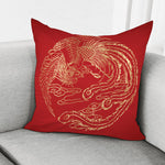 Chinese Phoenix Print Pillow Cover