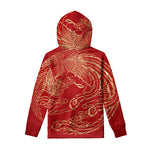 Chinese Phoenix Print Pullover Hoodie