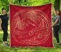 Chinese Phoenix Print Quilt