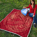 Chinese Phoenix Print Quilt