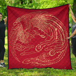 Chinese Phoenix Print Quilt