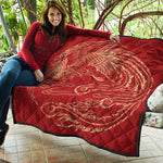 Chinese Phoenix Print Quilt