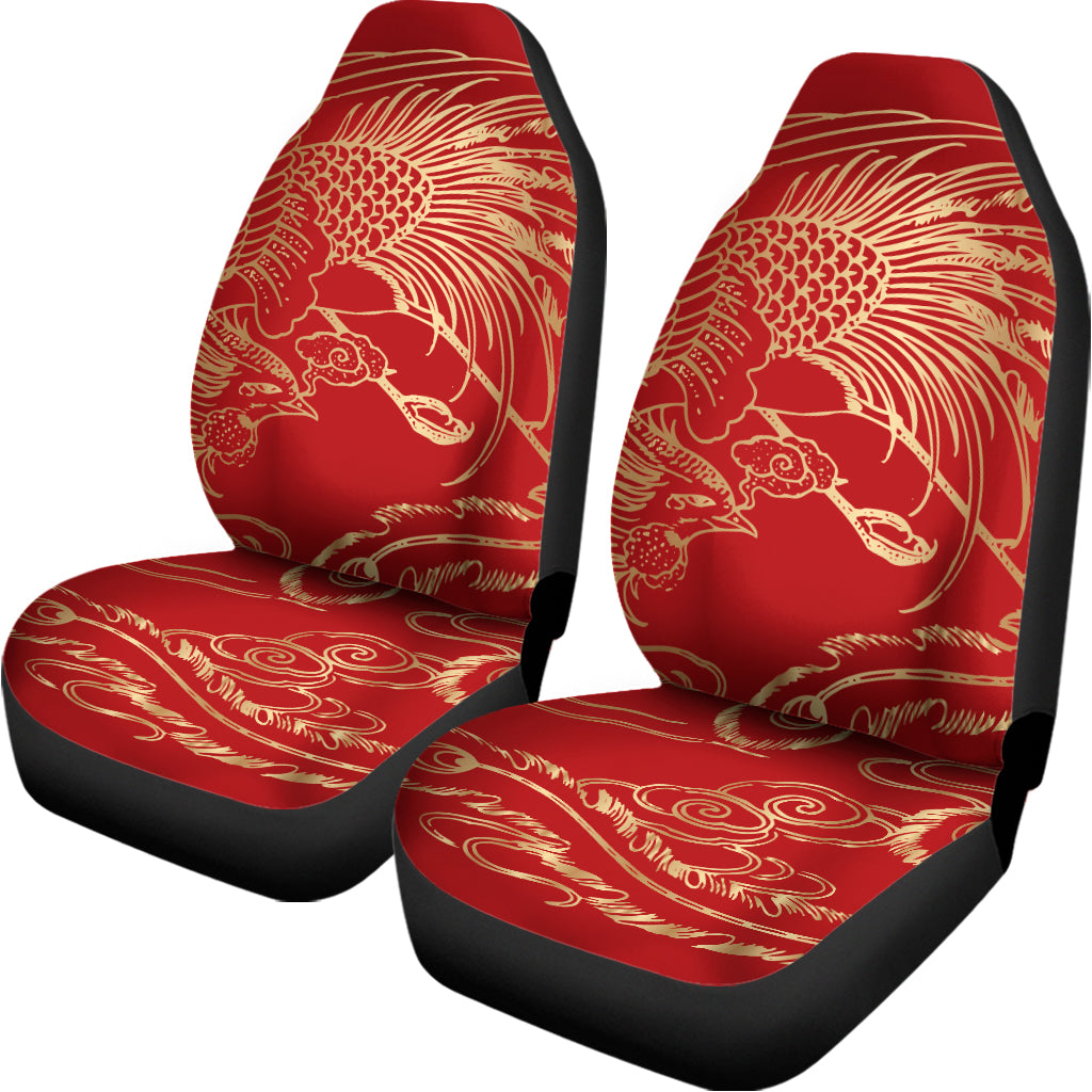Chinese Phoenix Print Universal Fit Car Seat Covers