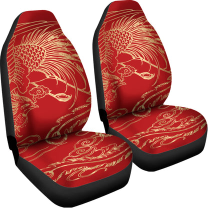 Chinese Phoenix Print Universal Fit Car Seat Covers