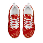 Chinese Phoenix Print White Sneakers