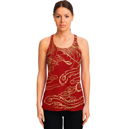 Chinese Phoenix Print Women's Racerback Tank Top