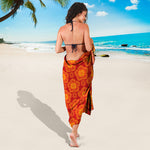 Chinese Prosperity Symbol Pattern Print Beach Sarong Wrap