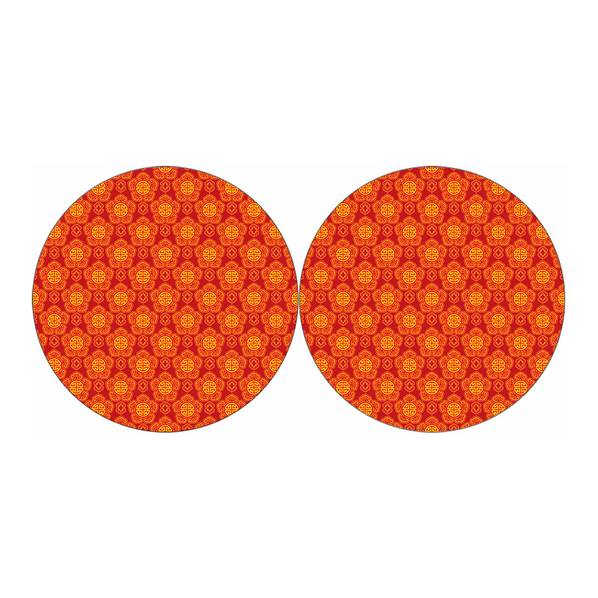 Chinese Prosperity Symbol Pattern Print Car Coasters