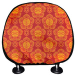 Chinese Prosperity Symbol Pattern Print Car Headrest Covers
