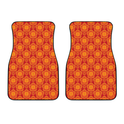 Chinese Prosperity Symbol Pattern Print Front Car Floor Mats