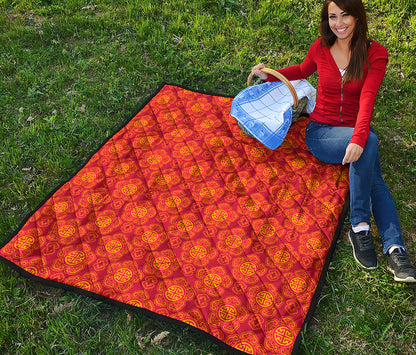 Chinese Prosperity Symbol Pattern Print Quilt