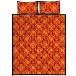 Chinese Prosperity Symbol Pattern Print Quilt Bed Set
