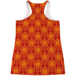 Chinese Prosperity Symbol Pattern Print Women's Racerback Tank Top