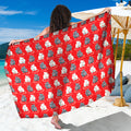 Chinese Rat Zodiac Pattern Print Beach Sarong Wrap
