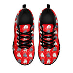 Chinese Rat Zodiac Pattern Print Black Sneakers