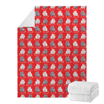 Chinese Rat Zodiac Pattern Print Blanket