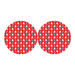 Chinese Rat Zodiac Pattern Print Car Coasters